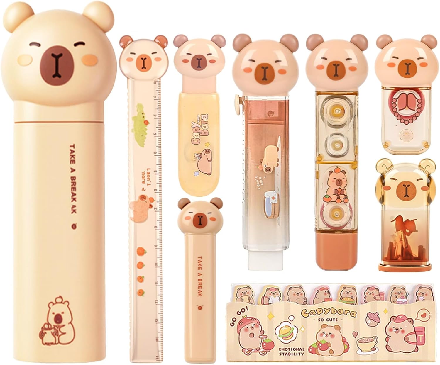 きぃ Capybara 文房具セット かわいい学用品 文房具ギフトセット 文房具誕生